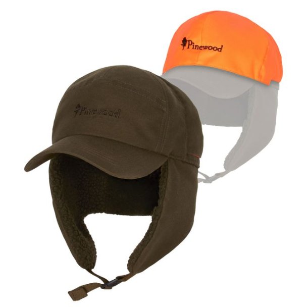 Pinewood Smland Teddy Winter Cap Mossgreen/Orange