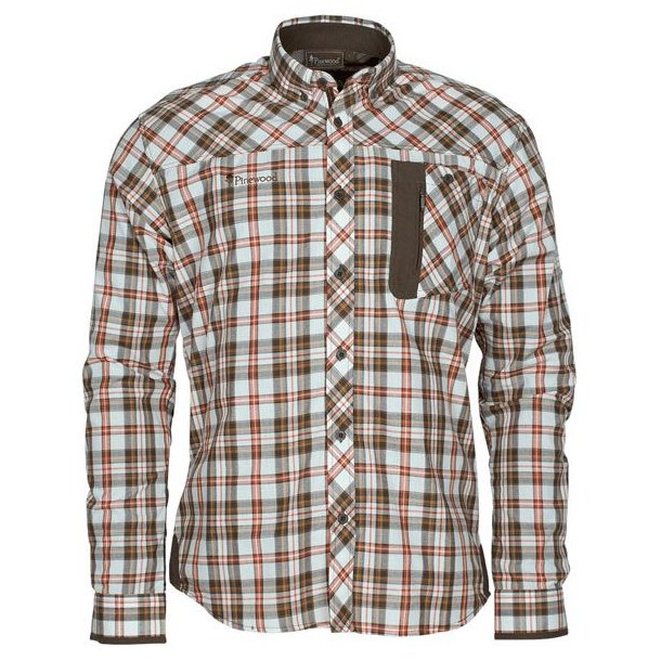 Pinewood Wolf Skjorte Offwhite / Brown