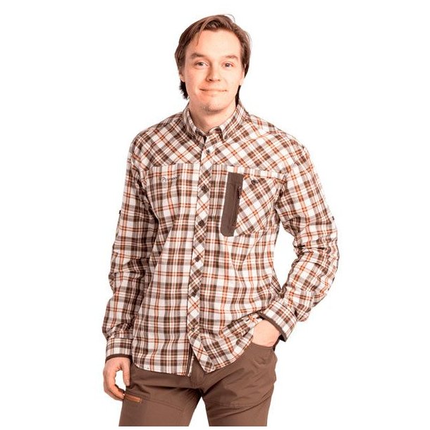 Pinewood Wolf Skjorte Offwhite / Brown