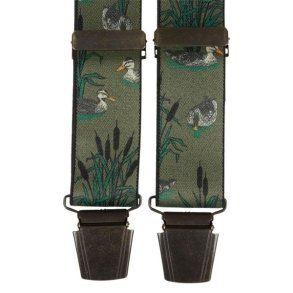 Portia Seler Med Clips Green Hunting Ducks