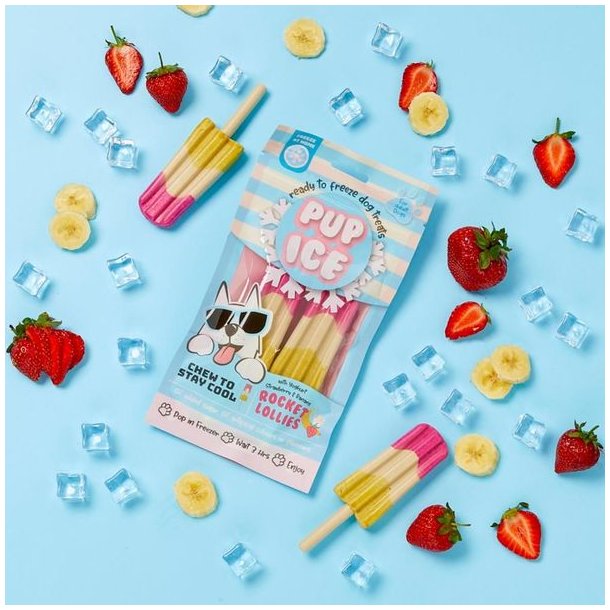 Pup Ice Raket is Jordb�r/Banan 2 stk.