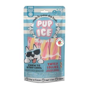 Pup Ice Twister is Jordb�r/Vanilje 3 stk.