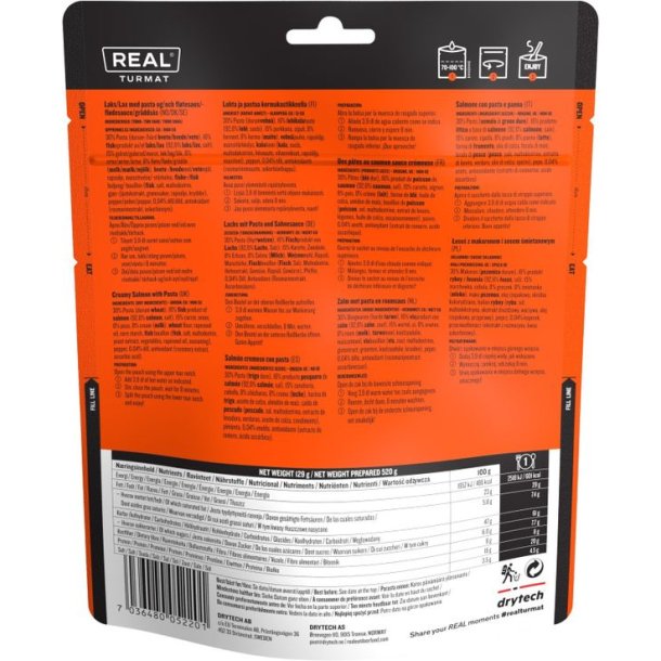 Real Turmat Creamy Salmon W. Pasta Fryset�rret mad
