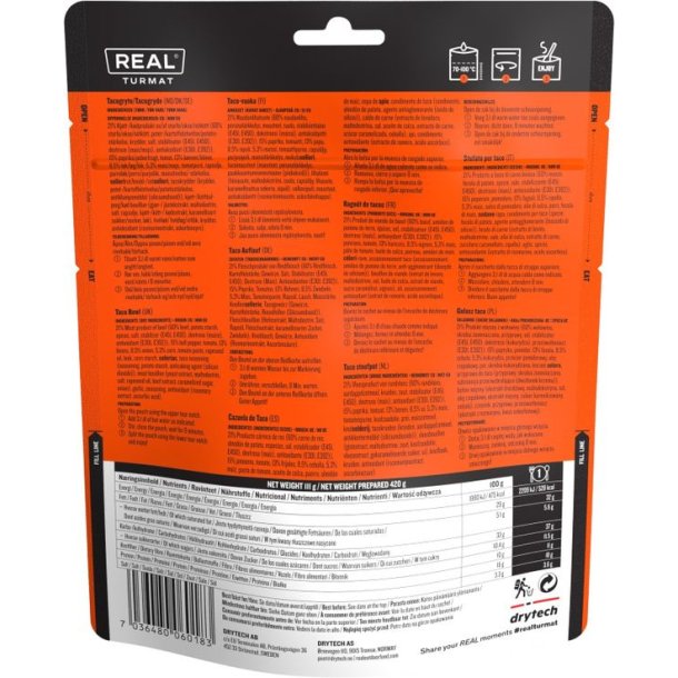 Real Turmat Taco stew Fryset�rret mad