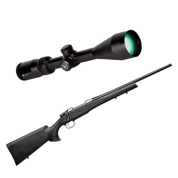 Riffelst med CZ 557 Eclipse .308w jagtriffel og Buckhunter 3-12X56 IR