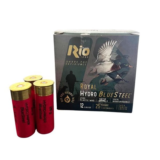 Rio Royal Hydro Blue Steel 12/67 Str. 5/28gram 25 Stk. Pap Bio Haglpatron