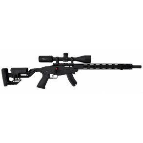 Ruger Precision Rimfire .22LR Salonriffel med Vector Optics Hugo 3-12x44 SFP Sigtekikkert