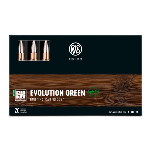 RWS Evo Green 7x65R 8,2g/127gr 20 stk. Blyfri Riffelpatron