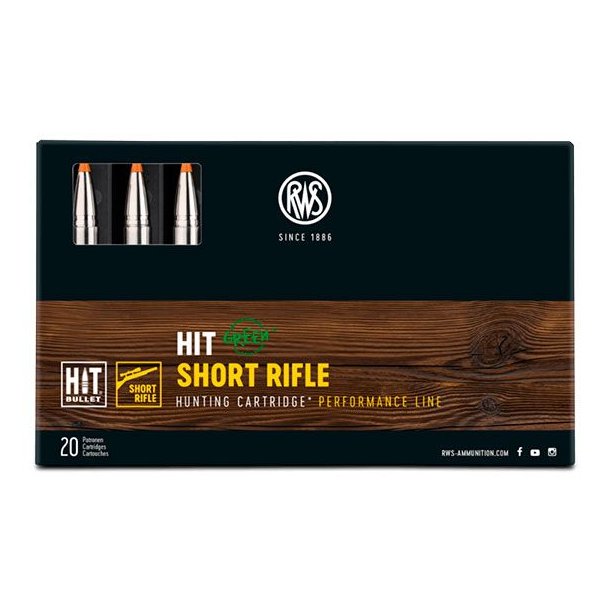 RWS Hit Green 30.06 SRF 10,7g/165gr 20 stk Blyfri Riffelpatron