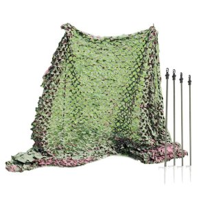 St med 6x2,4m camouflagenet og 4 stk Huntcom hide poles