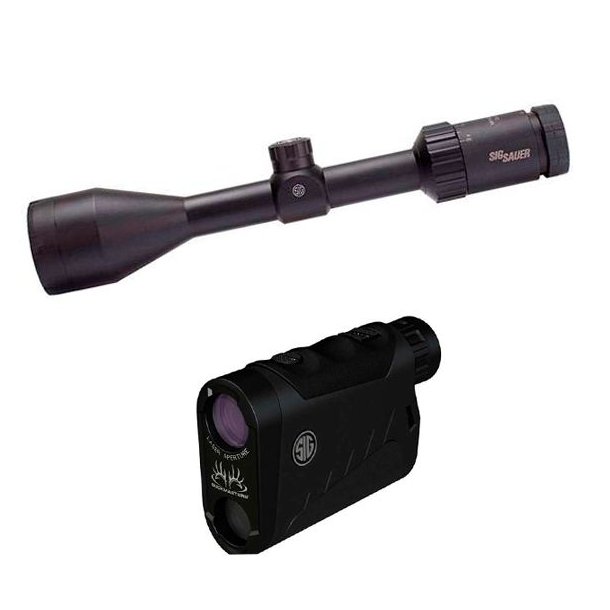 Sig Sauer Sigtekikkert + Afstandsmler Whiskey 3 3-9x50 + Sig Buckmaster LRF