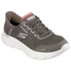 Skechers Go Walk Flex SlipIn WP Sko W Clear Creek Olive