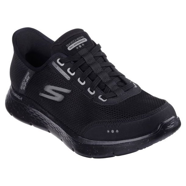 Skechers Go Walk Flex WP SlipIn Sko Black