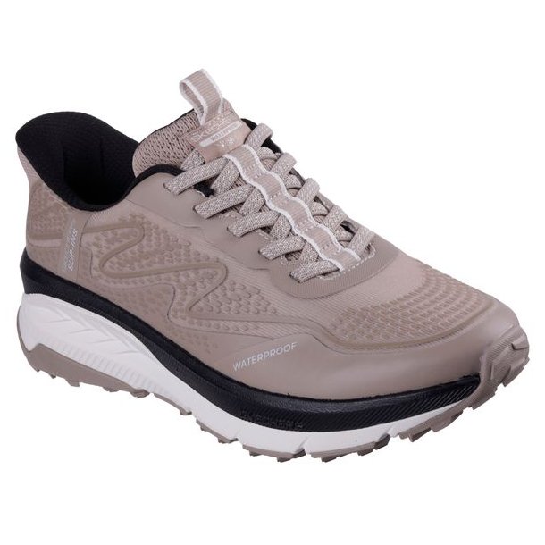 Skechers Switch Back Slip in WP W Sko Taupe/Black