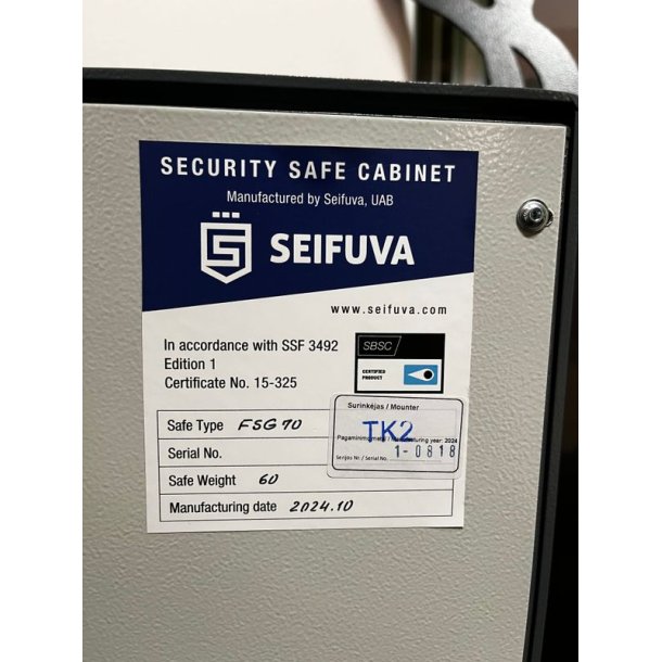 Soteria Safe Small Pistolskab E-lock Kodels Dark Grey