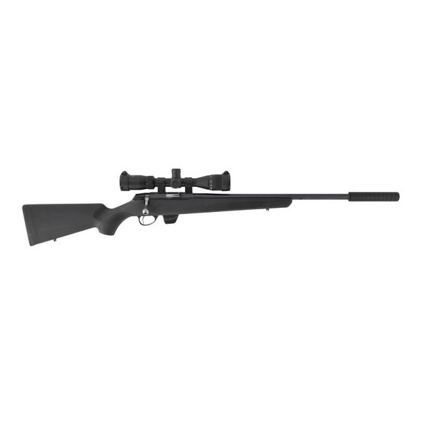 Tikka T1X 17HMR Salonriffel Med S&L Lyddmper Og 2-7x32 Sigtekikkert