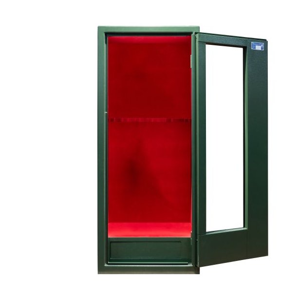 Vitrum Safe Lux 1 Glasside Grn/Rd E-lock 13 Vben 320 Kg Vbenskab