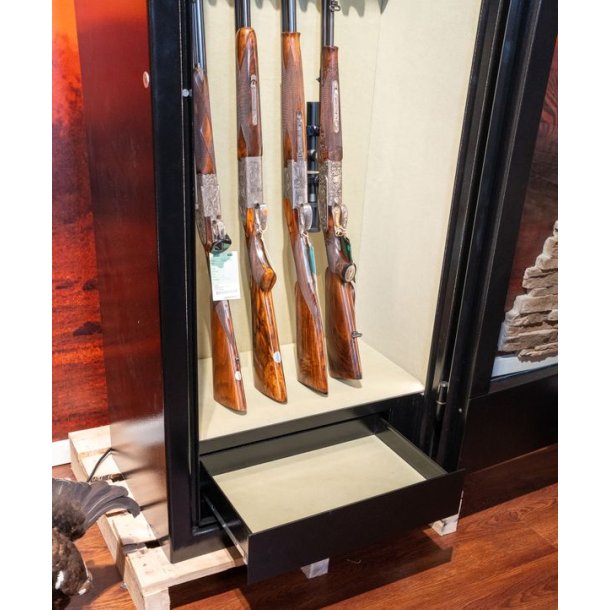 Vitrum Safe Lux 1 Glasside Sort/Grn E-lock 13 Vben 320 Kg Vbenskab