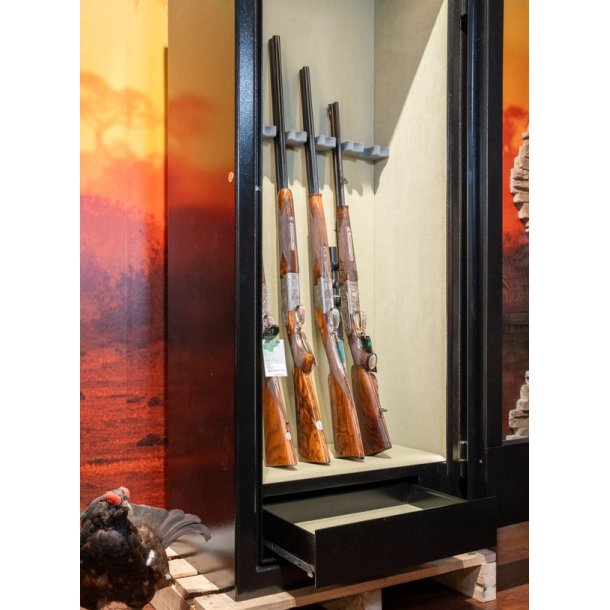 Vitrum Safe Lux 1 Glasside Sort/Grn E-lock 13 Vben 320 Kg Vbenskab