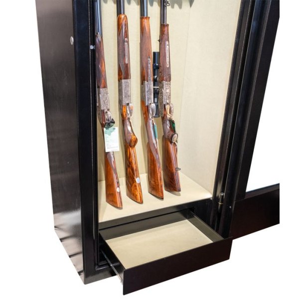 Vitrum Safe Lux 1 Glasside Sort/Grn E-lock 13 Vben 320 Kg Vbenskab