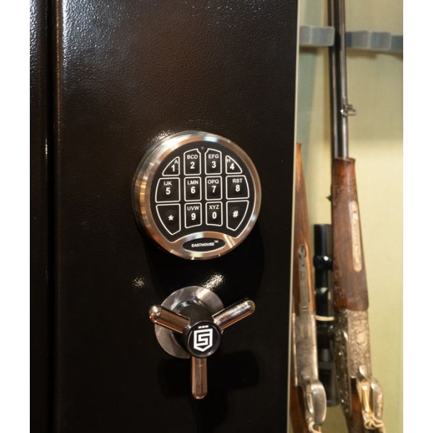 Vitrum Safe Lux 1 Glasside Sort/Grn E-lock 13 Vben 320 Kg Vbenskab
