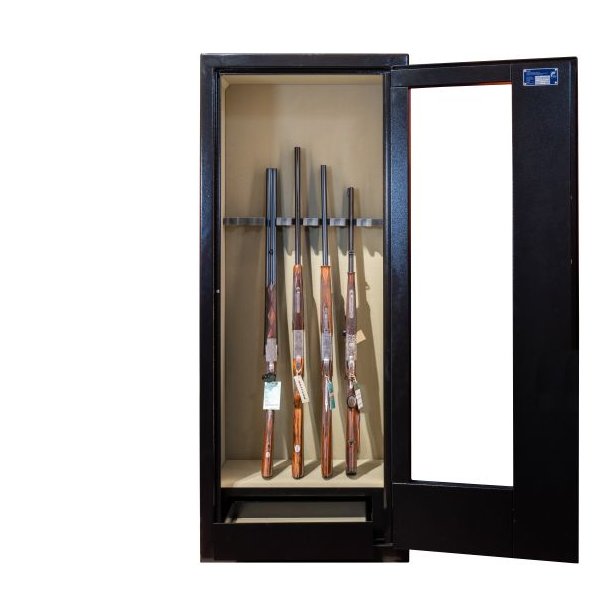 Vitrum Safe Lux 1 Glasside Sort/Grn E-lock 13 Vben 320 Kg Vbenskab