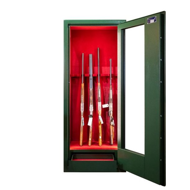 Vitrum Safe Lux 3 Glassider Grn/Rd E-lock 13 Vben 320 Kg Vbenskab