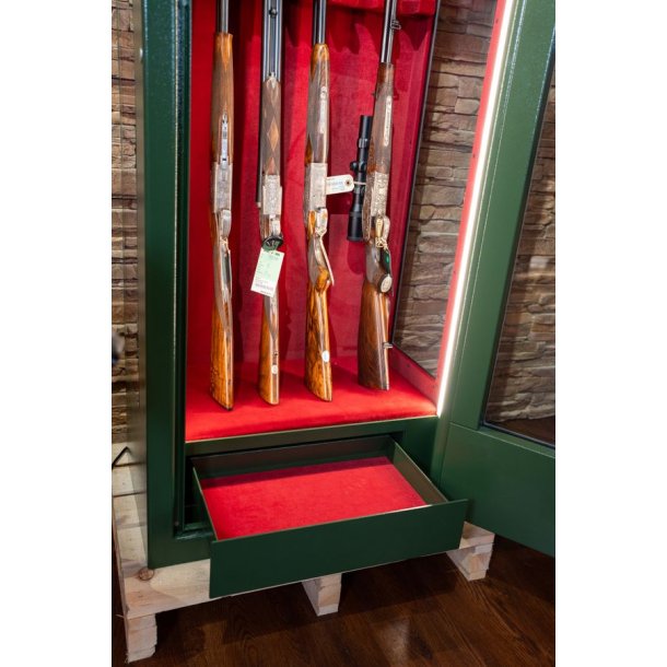 Vitrum Safe Lux 3 Glassider Grn/Rd E-lock 13 Vben 320 Kg Vbenskab