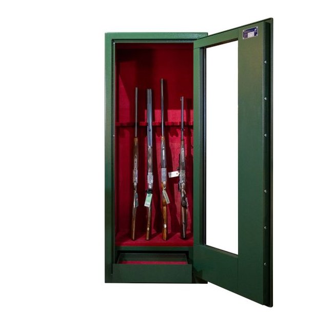 Vitrum Safe Lux 3 Glassider Grn/Rd E-lock 13 Vben 320 Kg Vbenskab