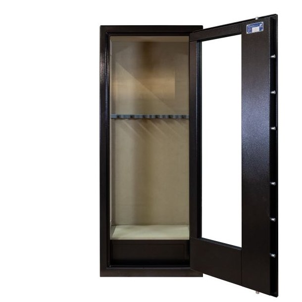Vitrum Safe Lux 3 Glassider Sort/Grn E-lock 13 Vben 320 Kg Vbenskab