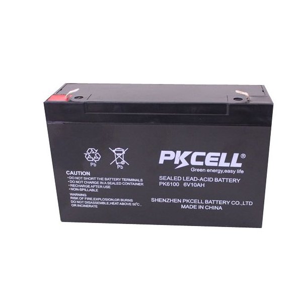 6V 10Ah genopladeligt blybatteri