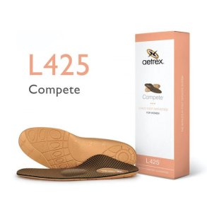 Aetrex Insole 425 Compete W Mid Brown / Black