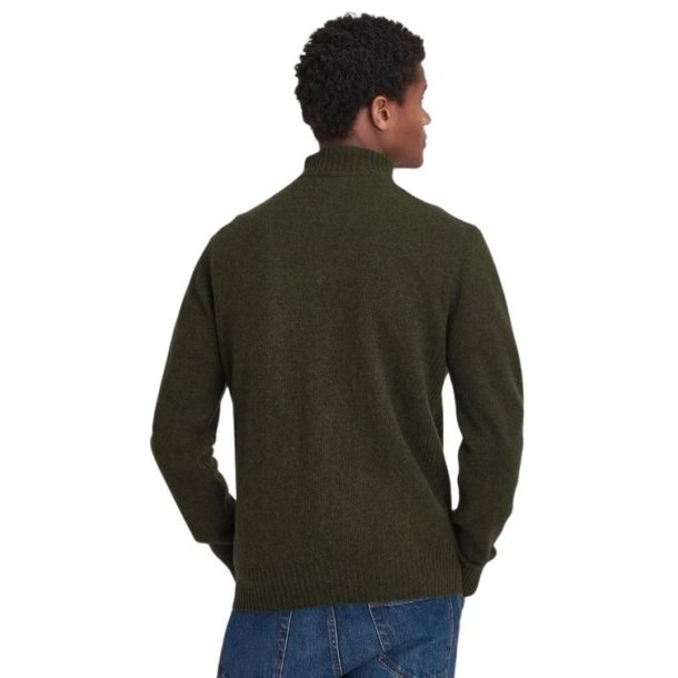 Barbour Bayfield Knitted Half Zip Jumper Mid Olive/Dog