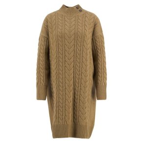 Barbour Belford Knitted Mini Dress Military Brown
