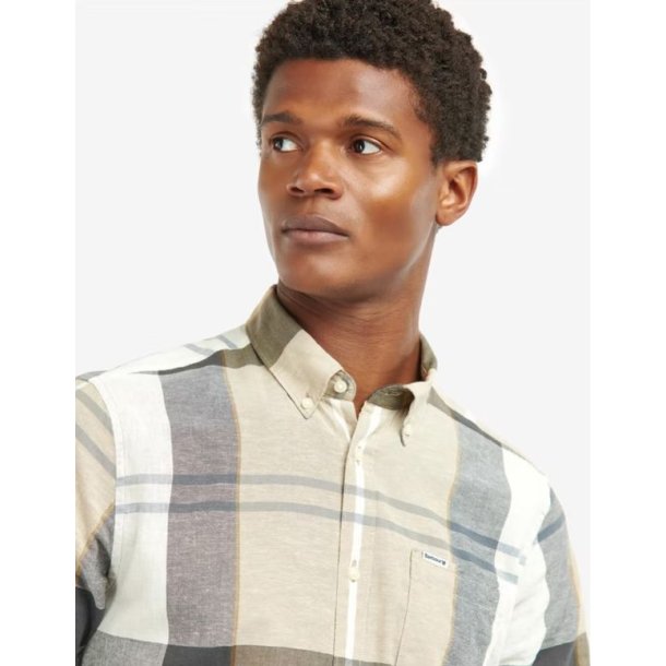 Barbour Douglas S/S Skjorte Tailored Amble Sand Tartan