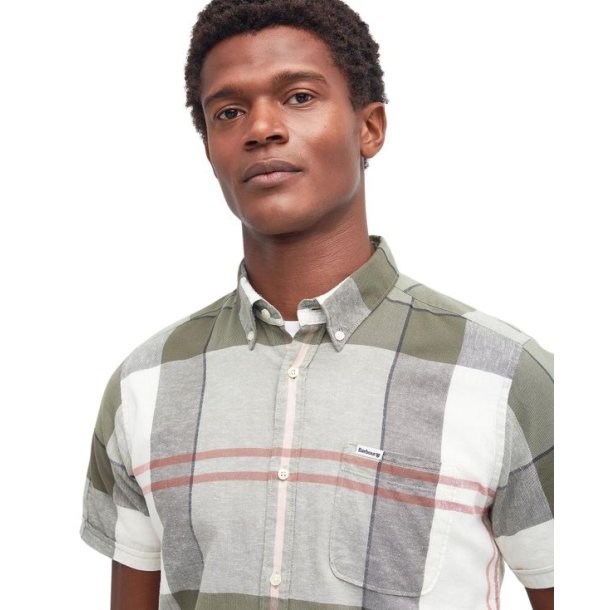 Barbour Douglas S/S Tailored Shirt Glenmore Olive Tartan