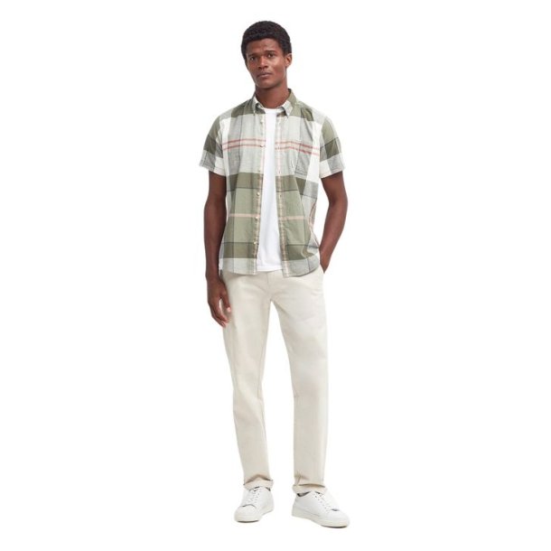 Barbour Douglas S/S Tailored Shirt Glenmore Olive Tartan