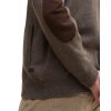 Barbour Essential Patch Zip Through Knitted Jumper Dark Stone