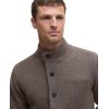 Barbour Essential Patch Zip Through Knitted Jumper Dark Stone