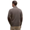Barbour Essential Patch Zip Through Knitted Jumper Dark Stone
