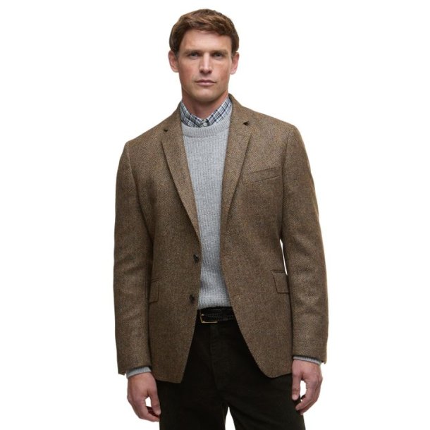 Barbour Firth Moons Herringbone Blazer Brown