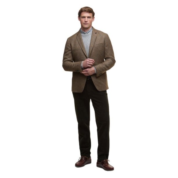 Barbour Firth Moons Herringbone Blazer Brown