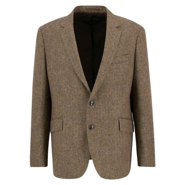 Barbour Firth Moons Herringbone Blazer Brown