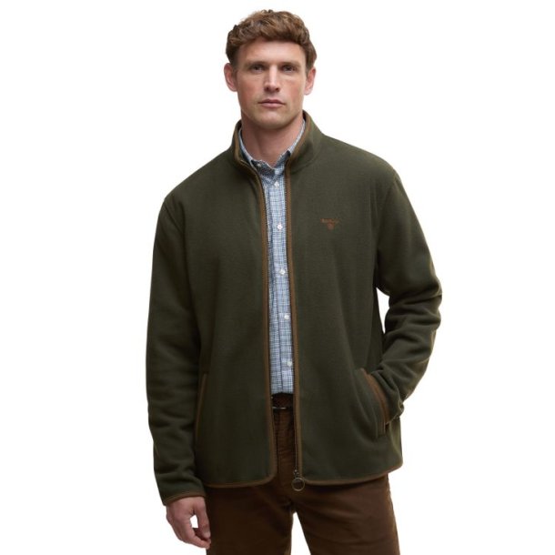 Barbour Harwood Zip Thru Fleece Olive