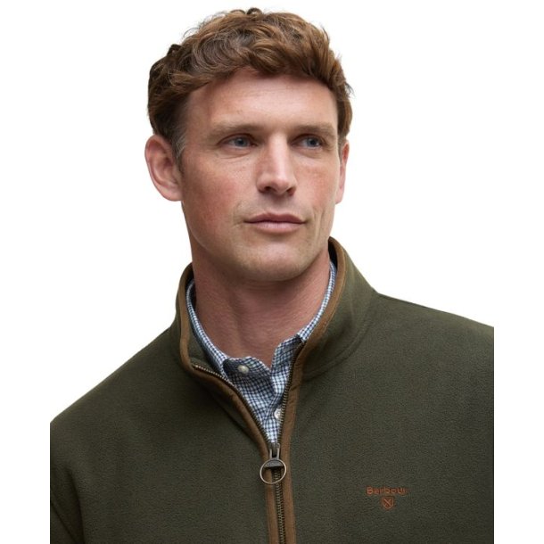 Barbour Harwood Zip Thru Fleece Olive