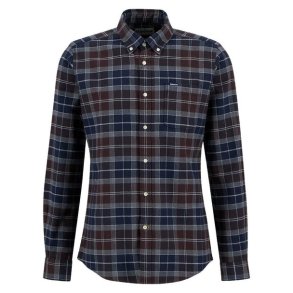 Barbour Kyeloch Tailored Tartan Shirt Midnight Oak Tartan