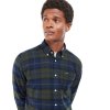 Barbour Kyeloch Tailored Tartan Shirt Olive Night