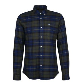 Barbour Kyeloch Tailored Tartan Shirt Olive Night