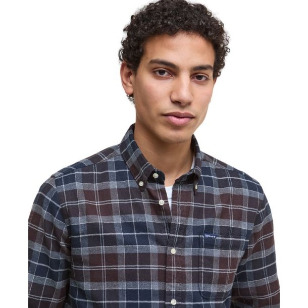 Barbour Kyeloch Tailored Tartan Shirt Midnight Oak Tartan
