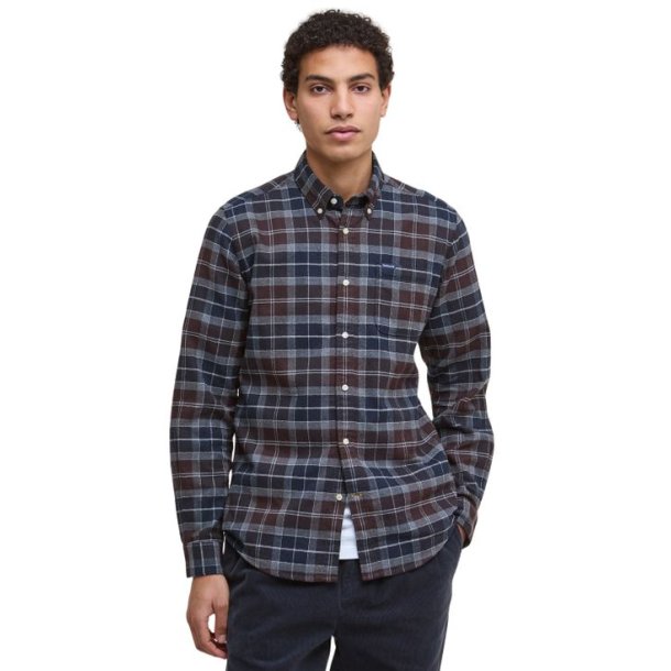 Barbour Kyeloch Tailored Tartan Shirt Midnight Oak Tartan